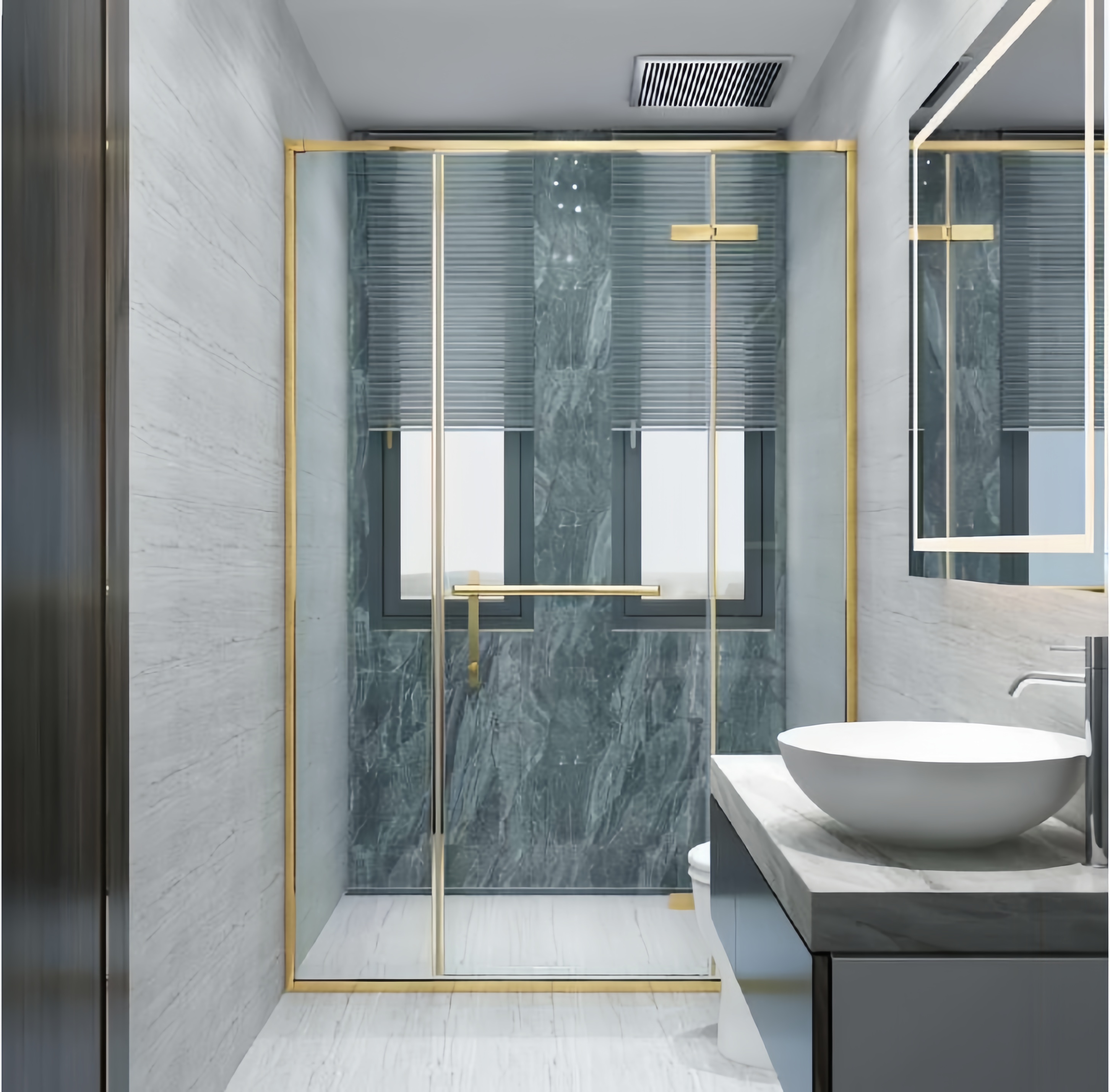 PHÒNG TẮM KÍNH CAO CẤP 180° CỬA MỞ - NHẬP KHẨU